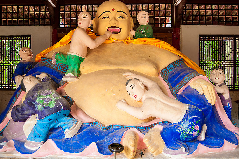 Huanglong Si, śmiejący się Buddha (Yunnan (Chiny) 2012, część 3/2)